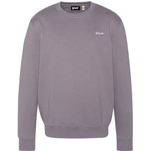 Sweatshirt met ronde hals met Schott borduurwerk, SWCASUAL1, Paars, L