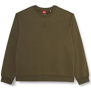 HUGO Classic Crew Sweatshirt voor dames, Dark Green305, XS