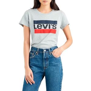 Levi's dames T-shirt The Perfect Tee, Sportswear Logo Heather Grey, L