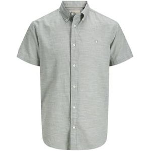 JACK & JONES Heren Jprblusummer Shield S/S Shirt, Hedge Green, XS