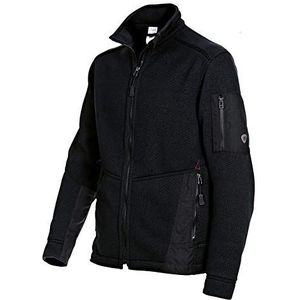 BP 1876-617-32-L Gebreide fleece jas opstaande kraag, ritssluiting vooraan, 100% polyester, zwart, maat L