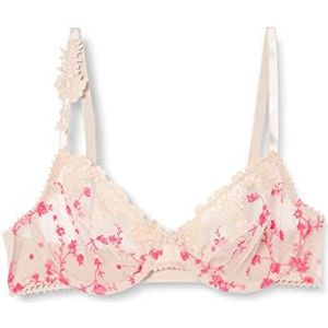 Passionata White Nights, zeer bedekkende beugelbeha, damesondergoed, Dune/Pink Fluo, 90E