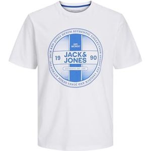 JACK&JONES JUNIOR Jjrio Tee Ss Crew Neck Mni T-shirt voor jongens, wit, 128