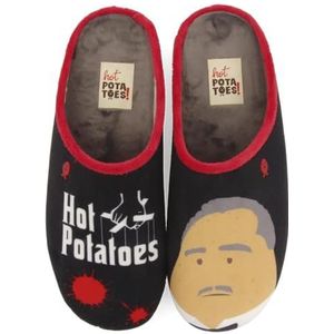 Gioseppo - Malacky - Pantoffels - Zwart - Gerecycled Polyester - Natuurrubber