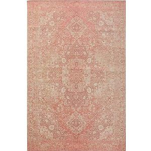Benuta Platte geweven tapijt Frencie roze 120x180 cm - Vintage tapijt in used look, 4053894806872
