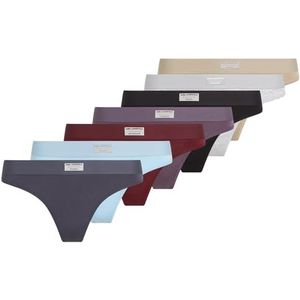 Karl Lagerfeld - Strings - Donkerbeige Lichtblauw Lichtgrijs Lila Donkerlila Donkerrood Zwart - 7 Pack