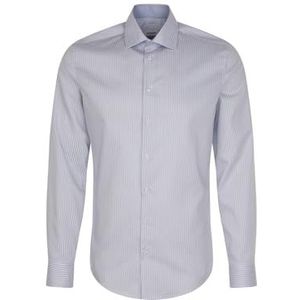 Seidensticker Zakelijk overhemd voor heren, slim fit, strijkvrij, kent-kraag, lange mouwen, 100% katoen, lichtblauw, 39