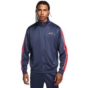 Nike Heren Jas M NSW Sp Pk Tracktop, Thunder Blue/White/Fire Red/Fire Red, FN0257-437, S