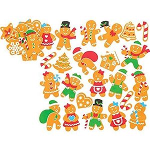 Baker Ross peperkoek schuimrubber stickers voor kunsthandwerk en kunstprojecten voor kinderen, kaarten, feestzakjes en decoraties (120 stuks)