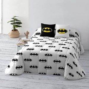 Belum Sprei Bouti Batman Basic, sprei van biologisch katoen en gekamd, voor bedden met een breedte van 180 cm, zachte sprei voor alle seizoenen