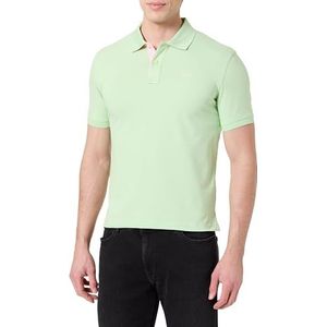 GANT REG Contrast Pique SS Poloshirt voor heren, sterk groen, small, sterk groen, S