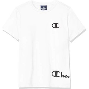 Champion Jongens seizoensgebonden logo T-shirt, Kleur: wit, XXS