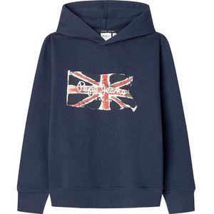 Pepe Jeans Jongensklacht Hoodie Jr Sweatshirt, Blauw (marine), 14 jaar