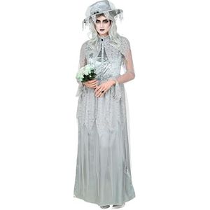 Widmann 97312 97312 kostuum spookbruid, jurk, hoed, themafeest, Halloween, dames, meerkleurig, M
