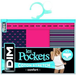 Dim Boxershorts voor dames, katoen, kleuren en motieven, 3 stuks, Pretty Rose Set, 48-50