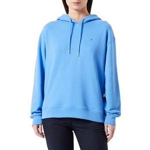 Tommy Hilfiger Hoodie met vlag op borst voor dames, Blauw (Blauwe Spell), S