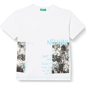 United Colors of Benetton jongens shirt met korte mouwen, Bianco 101, 150 cm