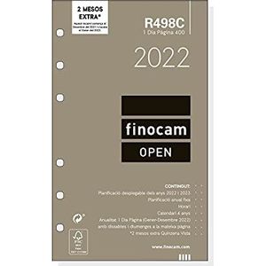 Finocam - Jaarnavulling 2022 1 dag, januari 2022 tot december 2022 (12 maanden) 400 - 91 x 152 mm Open Catalan