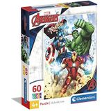 Clementoni - Puzzel 60 Stukjes Marvel Avengers, Kinderpuzzels, 5-7 jaar, 26193