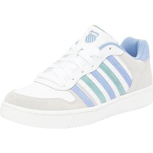 K-Swiss Men's Court Palisades Sneaker, White/Ashleigh Blue/Beryl Green, Wit Ashleigh Blue Beryl Green, 40 EU