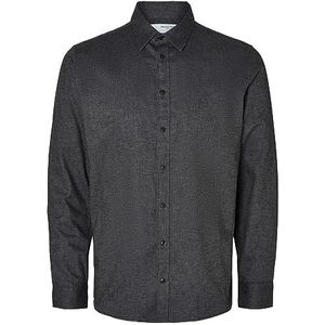 SELETED HOMME Ls Noos Slhslimowen-Flannel Shirt voor heren, Steel Gray/Detail: solid, XL