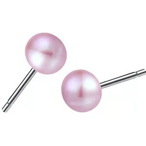 Roze oorbellen accessoires voor dames en meisjes, eenvoudige oorstekers van metaal, verzilverd, geschenken voor heren