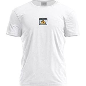Bona Basics, Digitaal bedrukt basic T-shirt voor heren,% 100 katoen, wit, casual, heren bovenstuk, maat: M, wit, M