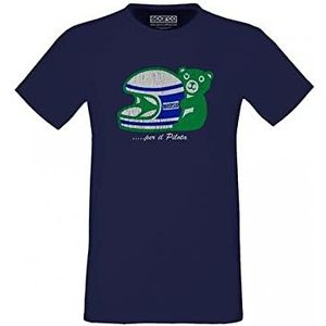 Sparco T-shirt voor piloten, marineblauw T S, Meerkleurig, 42/50 EU