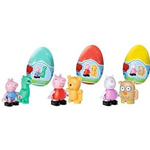 BIG-Bloxx Peppa Pig Funny Eggs - Aanvulling op de speelsets uit de BIG-Bloxx serie, drie figuren met ""knuffeldieren"", verpakt in kleurrijke eieren, voor kinderen vanaf 18 maanden