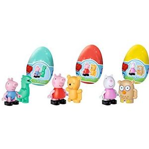 BIG-Bloxx Peppa Pig Funny Eggs - aanvulling op de speelsets van de BIG-Bloxx-serie, drie figuren met ""knuffeldieren"", verpakt in kleurrijke eieren, voor kinderen vanaf 18 maanden