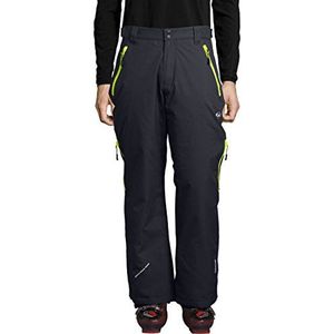 Ultrasport Amud functionele ski- en snowboardbroek voor heren, donkergrijs/neongeel, L