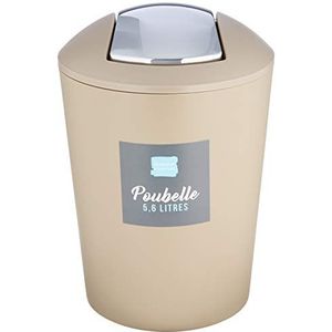 Douceur d'Intérieur - Swing Bin - Taupe - Afvalemmer - 5,6 Liter