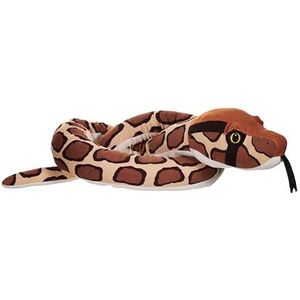 Wild Republic Snakes Eco Birmese Python, Gevuld dier, 137 cm, pluche speelgoed, vulling is gesponnen gerecyclede waterflessen, milieuvriendelijk