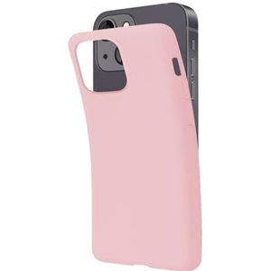 SBS Beschermhoes voor iPhone 13 Mini roze poeder Pantone 698C hoes zacht flexibel krasbestendig dun comfortabel in tas hoes compatibel met draadloos opladen