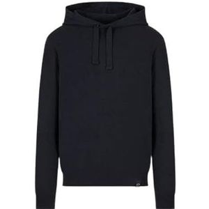 Armani Exchange Heren hoodie, patch logo op voorzijde hoodie, zwart, extra klein