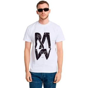G-STAR RAW Heren Raw Denim Illustration R T T-shirt, wit (White D25676-c336-110), XS