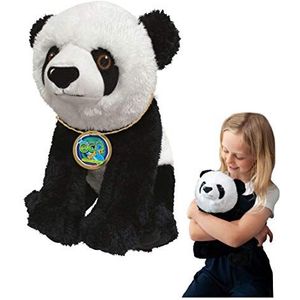 EcoBuddiez - Panda van Deluxebase. Grote, zachte knuffel van 30 cm gemaakt van gerecycleerde plastic flessen. Schattig, eco-vriendelijk, zacht knuffel geschenk voor kinderen en peuters.