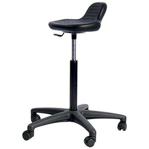 Topsit Werkstoel, plastic, zwart, zitting D: 57-84/36/35 cm afmetingen rugleuning (H/B): 12/18 cm totale hoogte vanaf de vloer: 54-66 cm