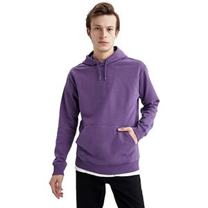 DeFacto Trui met lange mouwen voor heren - ronde hals sweatshirt voor heren (paars, M), lila, M