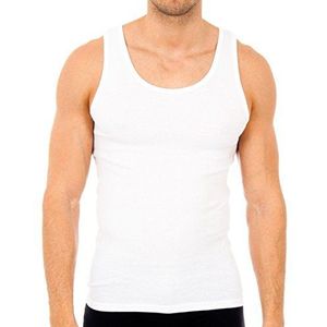 Abanderado 1 x tanktop voor heren van 100% katoen, Wit, XL