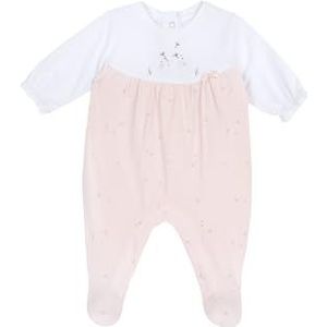 Chicco Romper van stof, met opening op de rug en beenafsluiting voor jongens en meisjes, Roze (1), 3 Maanden