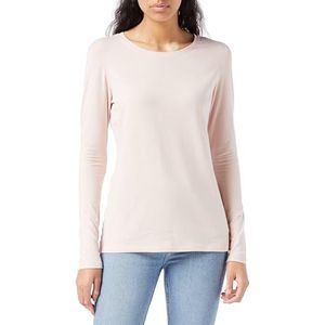 Amazon Essentials Women's T-shirt met lange mouwen en ronde hals in klassieke pasvorm (verkrijgbaar in grote maten), Lichtroze, XS