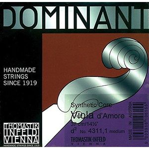 Thomastik enkele snaren voor Viola d'amore Dominant Mensur 38,5 cm - A-snaar-resonanz, staal omsponnen