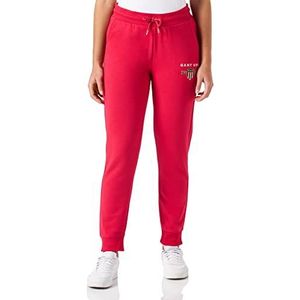 GANT Dames D1. Banner Shield Sweat Pants vrijetijdsbroek, Raspberry RED, standaard