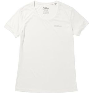 Jack Wolfskin Tech T W T-shirt, krachtig, wit, M dames, Krachtig wit, M
