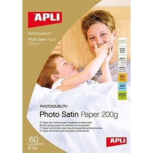 APLI 4136 fotosatijn A4 fotopapier 200 g 60 vellen