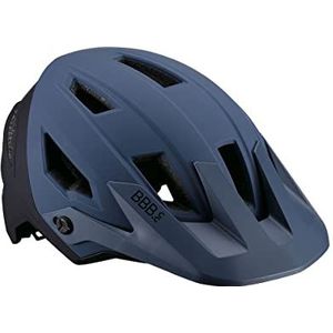 BBB Cycling Shore BHE-59 Fietshelm, uniseks, E-MTB, verstelbaar vizier, hoog geventileerde helm, dames en heren, mat erfenblauw, L (59-62 cm)