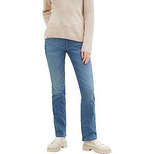 TOM TAILOR Kate Straight Fit Jeans voor dames, 10280-light Stone Wash Denim, 27W x 32L