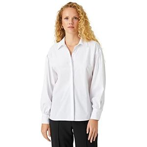 Koton Basic shirt voor dames met pofmouwen, wit (000), 38