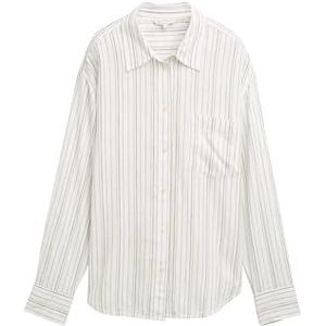 TOM TAILOR DENIM - Blouse - Olijfgroen - Gestreept